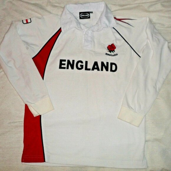 England Rose Polo Shirt Rugby Badge Nations Supporter Top Clothes Boys Sz 11-12 - Picture 8 of 8